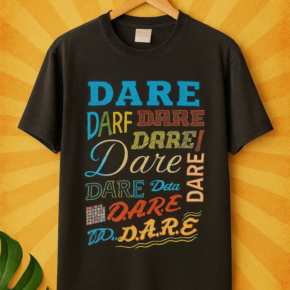 🎯 Vintage Fruit of the Loom “DARE” Tee – Size L